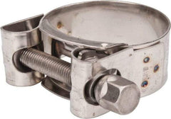 Mikalor - 1-1/2" Hose, 0.78" Wide x 0.04" Thick, T-Bolt Hose Clamp - 1.46 to 1.57" Diam, Stainless Steel - Apex Tool & Supply