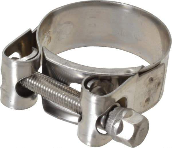 Mikalor - 1-5/8" Hose, 0.78" Wide x 0.04" Thick, T-Bolt Hose Clamp - 1.58 to 1.69" Diam, Stainless Steel - Apex Tool & Supply