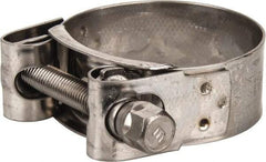 Mikalor - 1-3/4" Hose, 0.78" Wide x 0.04" Thick, T-Bolt Hose Clamp - 1.69 to 1.85" Diam, Stainless Steel - Apex Tool & Supply