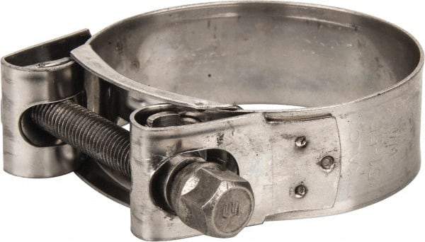 Mikalor - 2-1/16" Hose, 0.78" Wide x 0.04" Thick, T-Bolt Hose Clamp - 2 to 2.17" Diam, Stainless Steel - Apex Tool & Supply