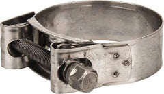 Mikalor - 2-1/16" Hose, 0.78" Wide x 0.04" Thick, T-Bolt Hose Clamp - 2 to 2.17" Diam, Stainless Steel - Apex Tool & Supply