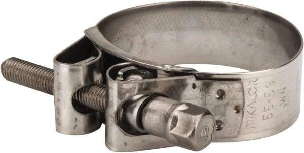 Mikalor - 2-1/4" Hose, 0.78" Wide x 0.04" Thick, T-Bolt Hose Clamp - 2.17 to 2.32" Diam, Stainless Steel - Apex Tool & Supply