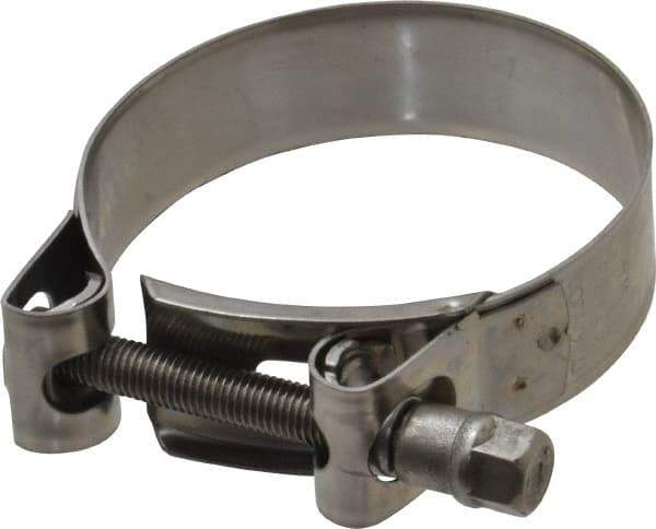 Mikalor - 2-5/8" Hose, 0.78" Wide x 0.04" Thick, T-Bolt Hose Clamp - 2.48 to 2.68" Diam, Stainless Steel - Apex Tool & Supply
