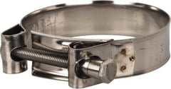 Mikalor - 3-1/2" Hose, 0.98" Wide x 0.04" Thick, T-Bolt Hose Clamp - 3.35 to 3.58" Diam, Stainless Steel - Apex Tool & Supply