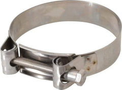 Mikalor - 4" Hose, 0.98" Wide x 0.04" Thick, T-Bolt Hose Clamp - 3.82 to 4.1" Diam, Stainless Steel - Apex Tool & Supply