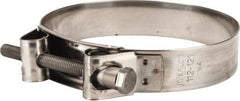 Mikalor - 4-1/2" Hose, 0.98" Wide x 0.04" Thick, T-Bolt Hose Clamp - 4.41 to 4.76" Diam, Stainless Steel - Apex Tool & Supply