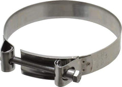 Mikalor - 5" Hose, 0.98" Wide x 0.04" Thick, T-Bolt Hose Clamp - 4.76 to 5.11" Diam, Stainless Steel - Apex Tool & Supply