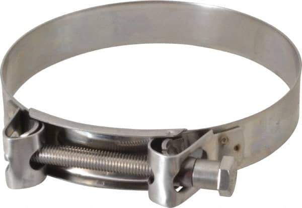 Mikalor - 5-3/4" Hose, 1.1" Wide x 0.051" Thick, T-Bolt Hose Clamp - 5.51 to 5.91" Diam, Stainless Steel - Apex Tool & Supply