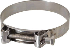 Mikalor - 5-3/4" Hose, 1.1" Wide x 0.051" Thick, T-Bolt Hose Clamp - 5.51 to 5.91" Diam, Stainless Steel - Apex Tool & Supply
