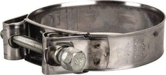 Mikalor - 3-1/2" Hose, 0.98" Wide x 0.04" Thick, T-Bolt Hose Clamp - 3.35 to 3.58" Diam, Stainless Steel Band, Housing & Zinc Plated Screw - Apex Tool & Supply