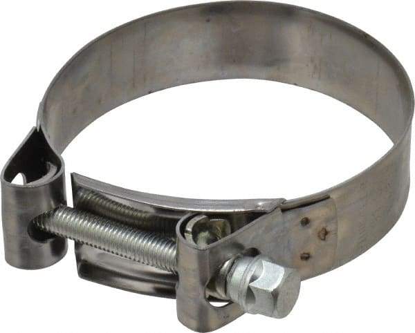 Mikalor - 3-3/4" Hose, 0.98" Wide x 0.04" Thick, T-Bolt Hose Clamp - 3.58 to 3.82" Diam, Stainless Steel Band, Housing & Zinc Plated Screw - Apex Tool & Supply