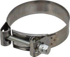 Mikalor - 3-3/4" Hose, 0.98" Wide x 0.04" Thick, T-Bolt Hose Clamp - 3.58 to 3.82" Diam, Stainless Steel Band, Housing & Zinc Plated Screw - Apex Tool & Supply