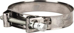 Mikalor - 4-1/2" Hose, 0.98" Wide x 0.04" Thick, T-Bolt Hose Clamp - 4.41 to 4.76" Diam, Stainless Steel Band, Housing & Zinc Plated Screw - Apex Tool & Supply