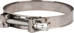 Mikalor - 6" Hose, 1.1" Wide x 0.051" Thick, T-Bolt Hose Clamp - 5.91 to 6.38" Diam, Stainless Steel Band, Housing & Zinc Plated Screw - Apex Tool & Supply