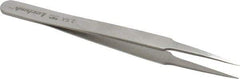Aven - 4-3/4" OAL 2-SA Precision Tweezers - Stainless Steel, 2-SA Pattern - Apex Tool & Supply