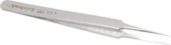 Aven - 4-1/2" OAL 4-SA Precision Tweezers - Stainless Steel, 4-SA Pattern - Apex Tool & Supply