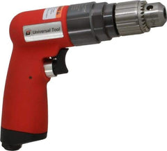 Universal Tool - 1/4" Keyed Chuck - Pistol Grip Handle, 6,000 RPM, 4.6 CFM, 0.9 hp, 90 psi - Apex Tool & Supply