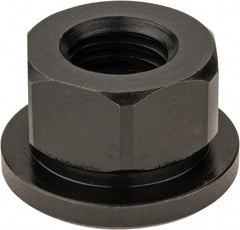 Gibraltar - 5/8-11, 1-3/8" Flange Diam, 13/16" High, 1-1/16" Across Flats, Flange Nut - Grade 12L14 Steel, Black Oxide Finish, 3/16" Flange Height, TCMAI - Apex Tool & Supply