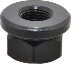 Gibraltar - 1/2-20, 1-1/8" Flange Diam, 11/16" High, 7/8" Across Flats, Flange Nut - Grade 12L14 Steel, Black Oxide Finish, 3/16" Flange Height, TCMAI - Apex Tool & Supply