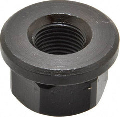 Gibraltar - 5/8-18, 1-3/8" Flange Diam, 13/16" High, 1-1/16" Across Flats, Flange Nut - Grade 12L14 Steel, Black Oxide Finish, 3/16" Flange Height, TCMAI - Apex Tool & Supply