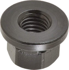Gibraltar - M12x1.75, 27mm Flange Diam, 17mm High, 19mm Across Flats, Flange Nut - Grade 12L14 Steel, Black Oxide Finish, 4" Flange Height, TCMAI - Apex Tool & Supply