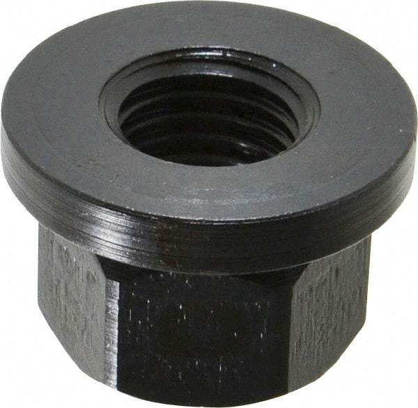 Gibraltar - M16x2.00, 33mm Flange Diam, 21mm High, 24mm Across Flats, Flange Nut - Grade 12L14 Steel, Black Oxide Finish, 5" Flange Height, TCMAI - Apex Tool & Supply