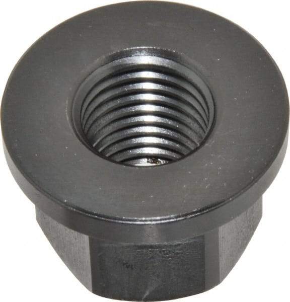 Gibraltar - M24x3.00, 49mm Flange Diam, 32mm High, 36mm Across Flats, Flange Nut - Grade 12L14 Steel, Black Oxide Finish, 7" Flange Height, TCMAI - Apex Tool & Supply