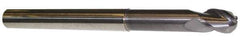 ProMax - 1/2" Diam, 5/8" LOC, 3 Flute Solid Carbide Ball End Mill - AlTiN Finish, Single End, 6" OAL, 1/2" Shank Diam, Spiral Flute - Apex Tool & Supply
