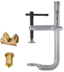 Strong Hand Tools - 7" Deep Throat, 20-1/2" Max Capacity, 4 in 1 Sliding Arm Clamp - 4,800 Lb Clamping Pressure, 22mm Spindle Diam - Apex Tool & Supply