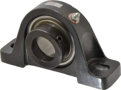 Browning - 1-1/2" ID, 7-1/8" OAL x 3-15/16" OAH Pillow Block - 4,467 Lb Static Cap, 7,340 Lb Dyn Cap, 5-3/8" Btw Mnt Hole Ctrs, 1-15/16" Base-to-Ctr Ht, Cast Iron - Apex Tool & Supply