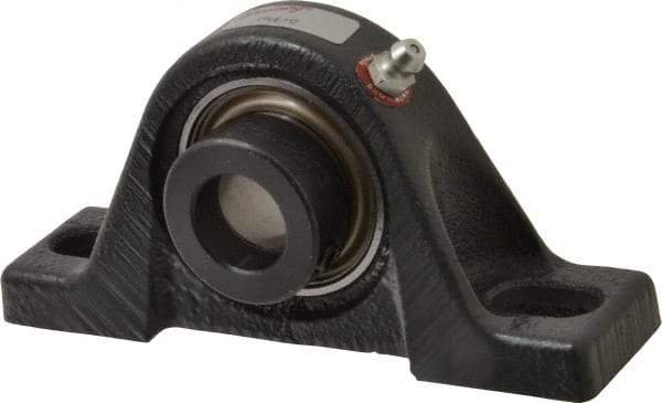 Browning - 3/4" ID, 5" OAL x 2-15/32" OAH Pillow Block - 1,444 Lb Static Cap, 2,611 Lb Dyn Cap, 3-25/32" Btw Mnt Hole Ctrs, 1-1/4" Base-to-Ctr Ht, Cast Iron - Apex Tool & Supply