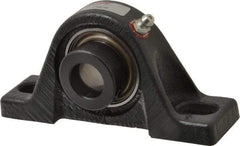 Browning - 3/4" ID, 5" OAL x 2-15/32" OAH Pillow Block - 1,444 Lb Static Cap, 2,611 Lb Dyn Cap, 3-25/32" Btw Mnt Hole Ctrs, 1-1/4" Base-to-Ctr Ht, Cast Iron - Apex Tool & Supply