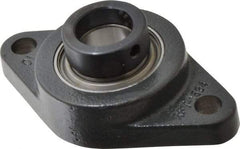 Browning - 1" ID, 4-7/8" OAL x 2-3/4" OAH 2-Bolt Flange - 1,651 Lb Static Cap, 2,801 Lb Dyn Cap, 3-57/64" Btw Mnt Hole Ctrs, Cast Iron - Apex Tool & Supply