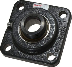 Browning - 1" ID, 3-3/4" OAL x 3-3/4" OAH 4-Bolt Flange - 1,651 Lb Static Cap, 2,801 Lb Dyn Cap, 2-3/4" Btw Mnt Hole Ctrs, Cast Iron - Apex Tool & Supply
