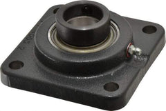 Browning - 1-1/4" ID, 4-1/4" OAL x 4-1/4" OAH 4-Bolt Flange - 2,567 Lb Static Cap, 4,381 Lb Dyn Cap, 3-1/4" Btw Mnt Hole Ctrs, Cast Iron - Apex Tool & Supply