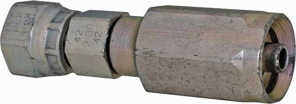 Parker - 9/16-18 SAE Steel Hydraulic Hose Female Seal-Lok Swivel Long - 6,000 psi, -4 Hose Size, 1/4" Hose Diam - Apex Tool & Supply