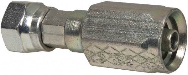 Parker - 11/16-16 SAE Steel Hydraulic Hose Female Seal-Lok Swivel Long - 6,000 psi, -6 Hose Size, 3/8" Hose Diam - Apex Tool & Supply