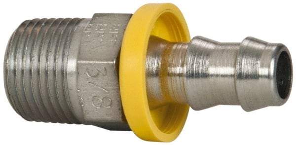 Parker - 3/8-18 NPTF Steel Hydraulic Hose Male NPTF Pipe Swivel - -6 Hose Size - Apex Tool & Supply