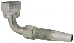 Parker - 11/16-16 SAE Steel Hydraulic Hose Female Seal-Lok Swivel 90° Elbow & Short Drop - 6,000 psi, -6 Hose Size, 3/8" Hose Diam - Apex Tool & Supply