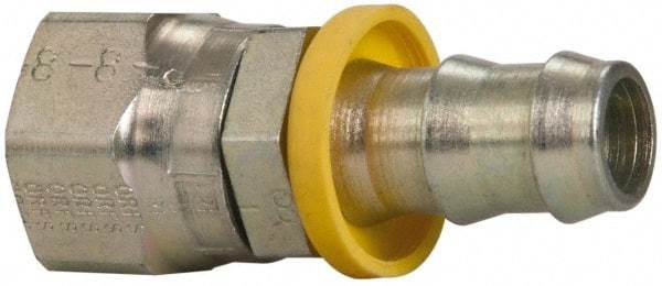 Parker - 13/16-16 SAE Steel Hydraulic Hose Female Seal-Lok Swivel Short - -8 Hose Size - Apex Tool & Supply