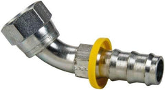 Parker - 7/8-14 Female JIC Steel Hydraulic Hose Female JIC Swivel & 45° Elbow & Short Drop - -10 Hose Size, 5/8" Hose Diam - Apex Tool & Supply