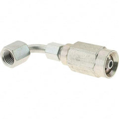 Parker - 7/16-20 Female JIC Steel Hydraulic Hose Female JIC Swivel & 90° Elbow & Short Drop - 6,000 psi, -4 Hose Size, 1/4" Hose Diam - Apex Tool & Supply