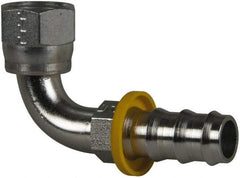 Parker - 7/8-14 Female JIC Steel Hydraulic Hose Female JIC Swivel & 90° Elbow & Short Drop - -10 Hose Size, 5/8" Hose Diam, Series 82 - Apex Tool & Supply