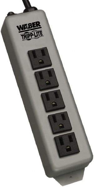 Tripp-Lite - 5 Outlets, 120 VAC15 Amps, 15' Cord, Power Outlet Strip - Keyhole, Tab Mount, 5-15 NEMA Configuration, 8-3/4" Strip - Apex Tool & Supply