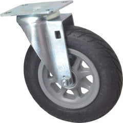 Shepherd - 6" Diam x 1-1/4" Wide, Phenolic Swivel Caster - 150 Lb Capacity, Top Plate Mount, 2-5/8" x 3-3/4" Plate, Ball Bearing - Apex Tool & Supply