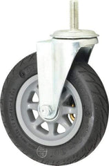Shepherd - 6" Diam x 1-1/4" Wide, Phenolic Swivel Caster - 150 Lb Capacity, Threaded Stem Mount, Ball Bearing - Apex Tool & Supply