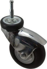 Shepherd - 3" Diam x 15/16" Wide x 3-7/8" OAH Stem Mount Swivel Caster - Neoprene, 110 Lb Capacity, Precision Ball Bearing, 5/16 x 1-1/2" Friction Stem - Apex Tool & Supply