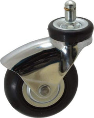 Shepherd - 3" Diam x 15/16" Wide x 3-7/8" OAH Stem Mount Swivel Caster - Neoprene, 110 Lb Capacity, Precision Ball Bearing, 7/16 x 7/8" Friction Stem - Apex Tool & Supply