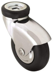 Shepherd - 3" Diam x 15/16" Wide x 3-7/8" OAH Stem Mount Swivel Caster with Brake - Neoprene, 110 Lb Capacity, Precision Ball Bearing, 5/16 x 1-1/2" Friction Stem - Apex Tool & Supply