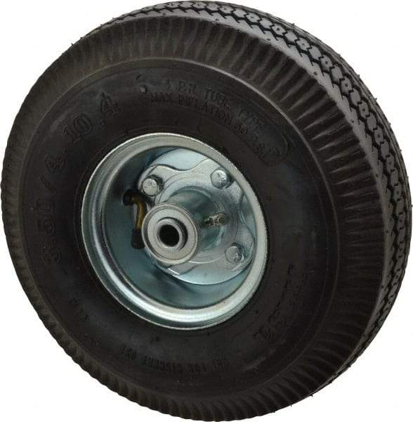 Albion - 10 Inch Diameter x 4-1/8 Inch Wide, Pneumatic Caster Wheel - 350 Lb. Capacity, 3-1/2 Inch Hub Length, 1/2 Inch Axle Diameter, Ball Bearing - Apex Tool & Supply